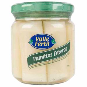 Conserva VALLE FERTIL Palmitos Enteros Frasco 190g