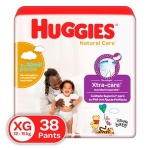 Pañales HUGGIES Natural Care Pants Talla XG Paquete 38un