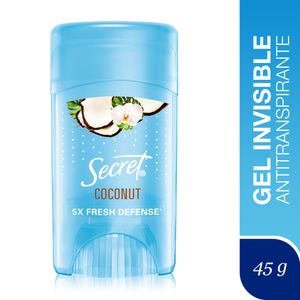 Desodorante para mujer SECRET  Antitranspirante en Gel Invisible Coco 45g