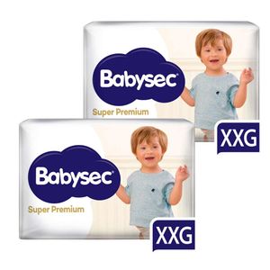 Pack Pañal BABYSEC Super Premium Talla XXG 58un x 2un