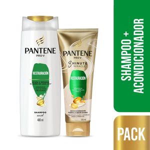 Pack Pantene Pro-V Restauración: Shampoo 400ml + Acondicionador 3 Minute Miracle 170ml