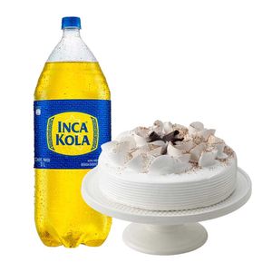 Pack Torta Tres Leches de Vainilla Mediana LA FLORENCIA 1un + Gaseosa INCA KOLA Sabor Original Botella 3L