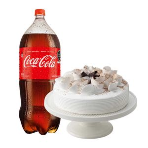 Pack Torta Tres Leches de Vainilla Mediana LA FLORENCIA 1un + Gaseosa COCA COLA Original Botella 3L
