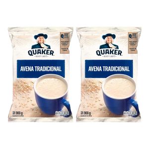Pack Avena QUAKER Tradicional Bolsa 900g x2un