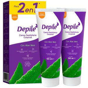 Crema Depilatoria Corporal DEPILÉ con Aloe Vera 100ml x 2un