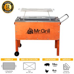 Caja China Mediana con Parrilla MR. GRILL  + Funda