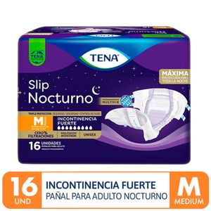 Pañal para Adulto TENA Slip Nocturno Talla M Paquete 16un