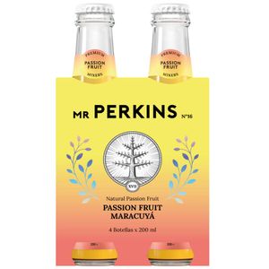 Agua Saborizada MR PERKINS Passion Fruit Botella 200ml Paquete 4un