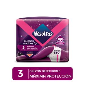 Toallas Higiénicas NOSOTRAS Buenas Noches Talla M Paquete 3un