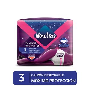 Toallas Higiénicas NOSOTRAS Buenas Noches Talla S Paquete 3un