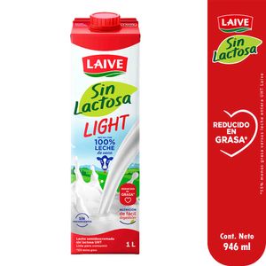 Leche sin Lactosa LAIVE UHT Light Tetrapack 946ml