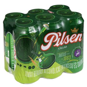 Cerveza PILSEN Lata 473ml Paquete 6un