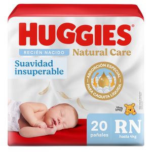 Pañales para Bebé HUGGIES Natural Care Primeros 100 Días Paquete 20un