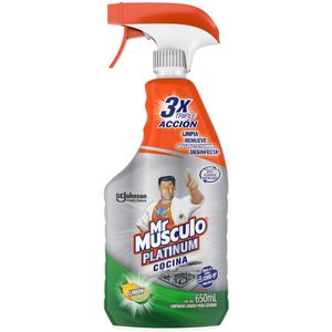Limpiador para Cocina MR. MUSCULO Platinum Desengrasante Limón Frasco 650ml