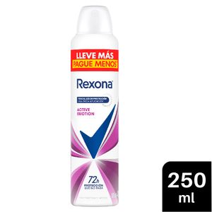 Desodorante para mujer en Aerosol REXONA Active Emotion Frasco 250ml