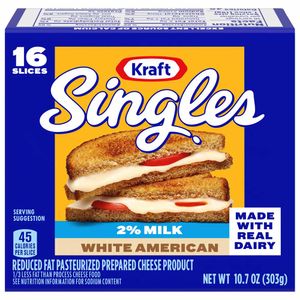 Queso Tipo Americano Blanco KRAFT Paquete 303g