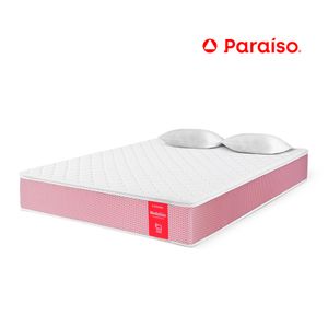 Colchón PARAÍSO Medallón Ergo 2 Plazas + 2 Almohadas + Protector