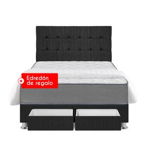 Dormitorio FORLI Polaris Con Cajones 2 Plazas + Cabecera + Nordico