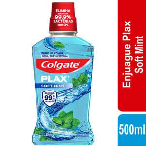 Enjuague Bucal COLGATE Plax sin Alcohol Botella 500ml