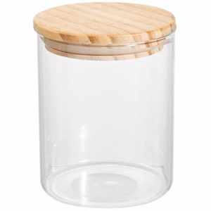 Cánister de Vidrio VIVA HOME C/Tapa de Madera 500ml