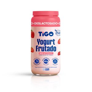 Yogurt Frutado TIGO Deslactosado Sabor a Fresa Frasco 850g
