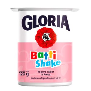 Yogurt GLORIA Batti Shake Fresa Vaso 120g