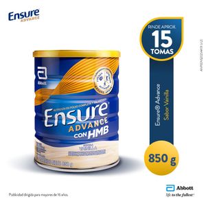 Complemento Nutricional ENSURE Advance Vainilla Lata 850g