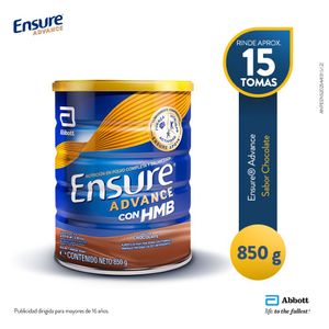Complemento Nutricional ENSURE Advance Chocolate Lata 850g