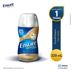Complemento Nutricional ENSURE Advance Sabor a Vainilla Botella 220ml
