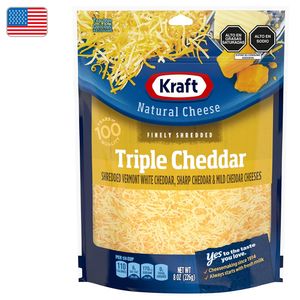 Mezcla Rallada de Queso Cheddar KRAFT Paquete 226g