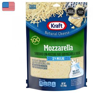 Queso Mozzarella KRAFT Rallada Paquete 198g
